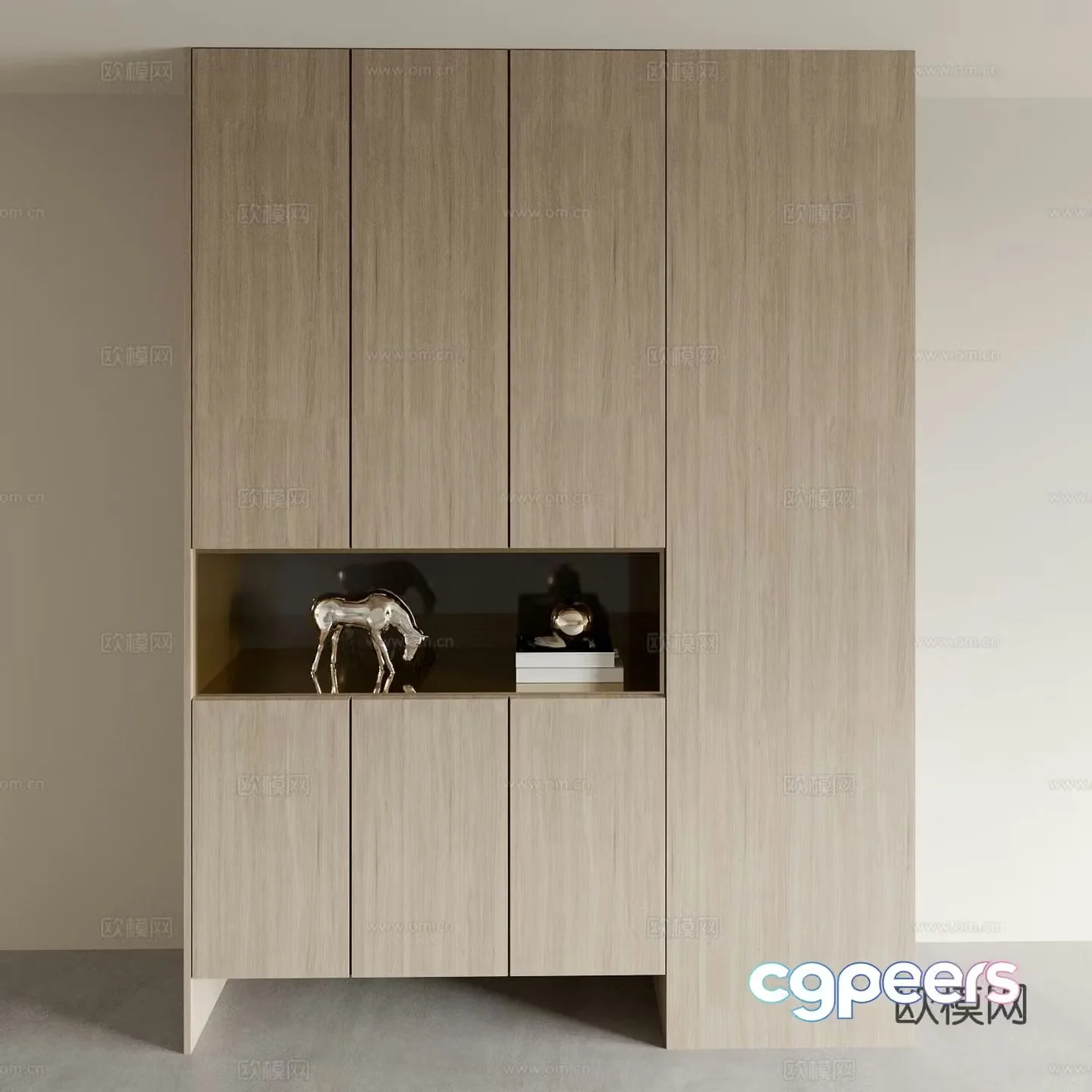 Modern entrance shoe cabinet 3d model