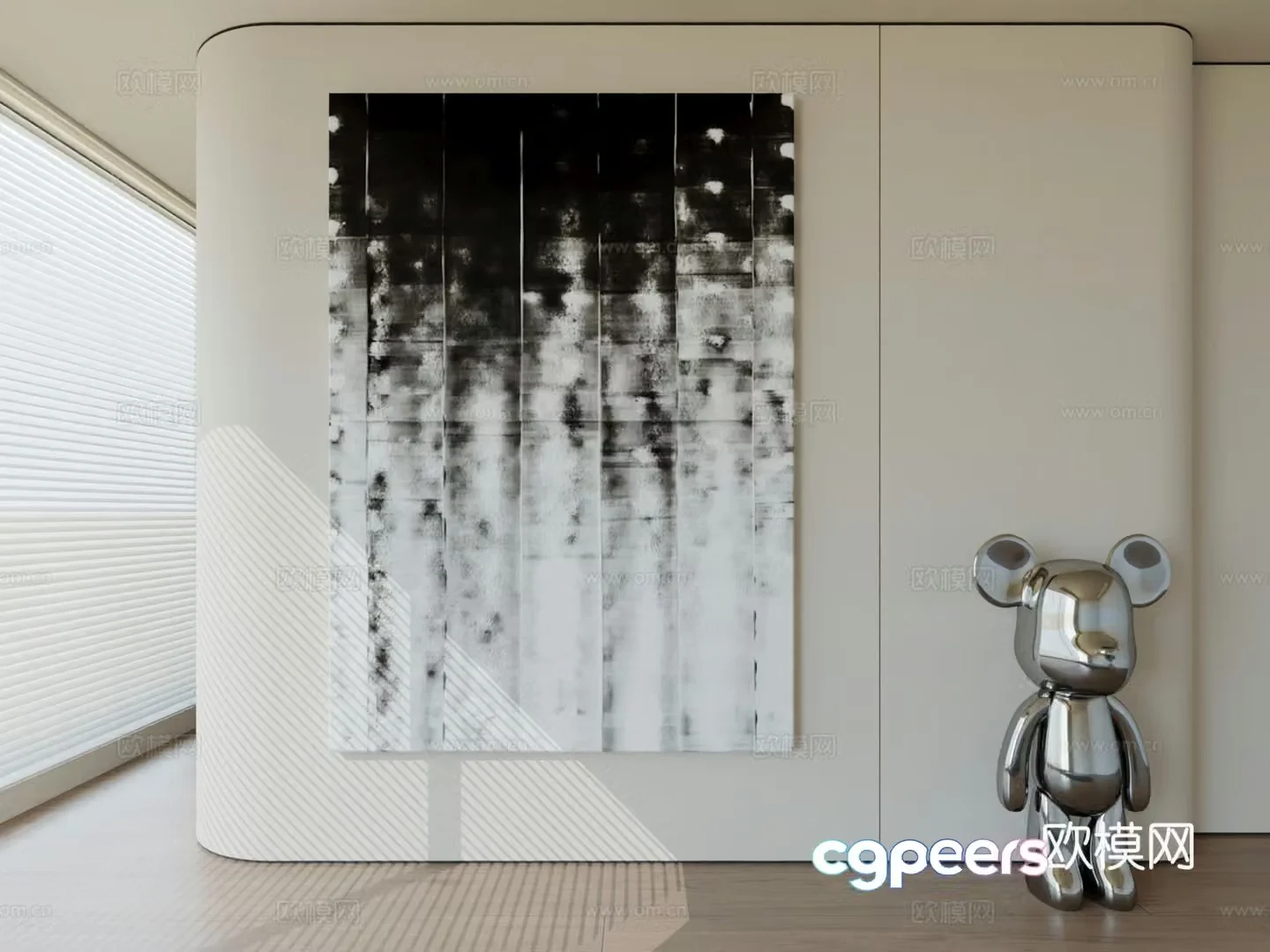 Modern minimalist hanging painting abstract art hanging painting 3d model