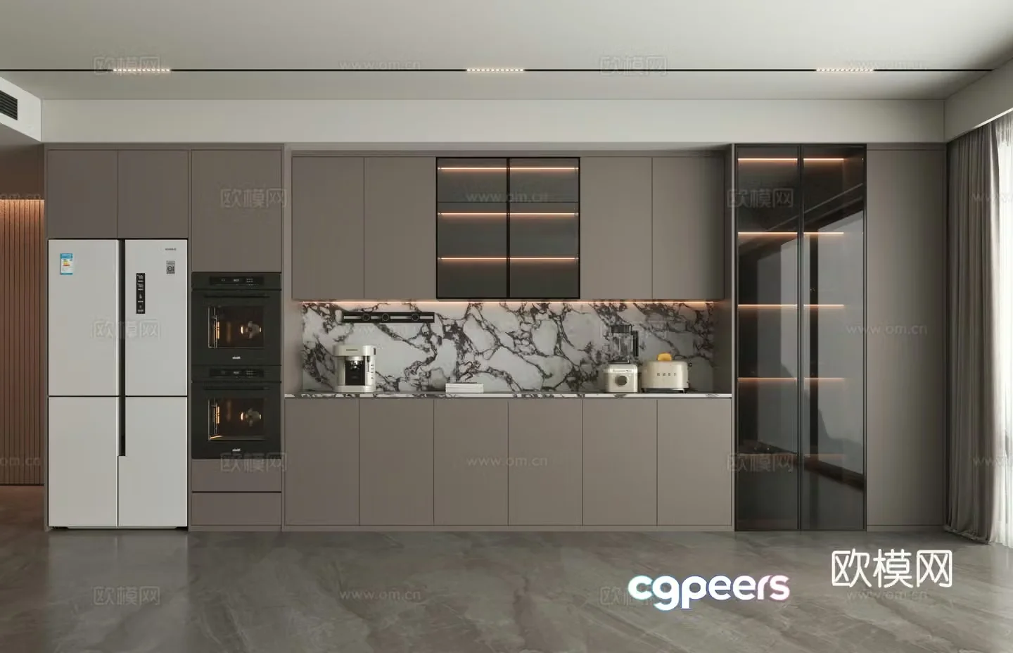 Modern wine cabinet 3d model