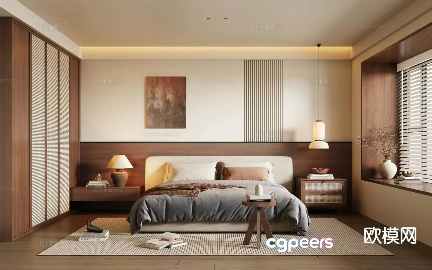 Wabi Sabi bedroom master bedroom 3d model