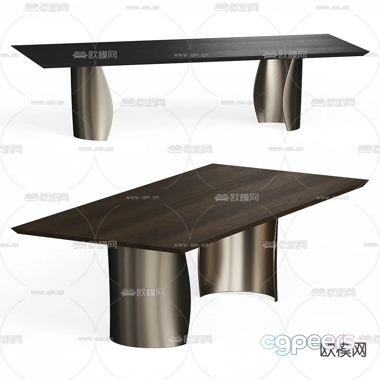 Reflex Walnut Dining Table Dining Table 3D Model