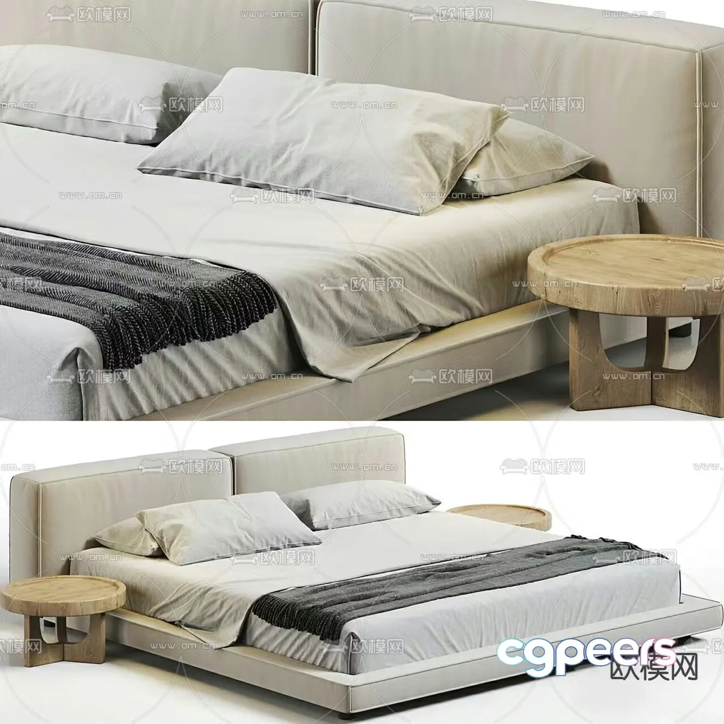 NeoWall double bed 3d model