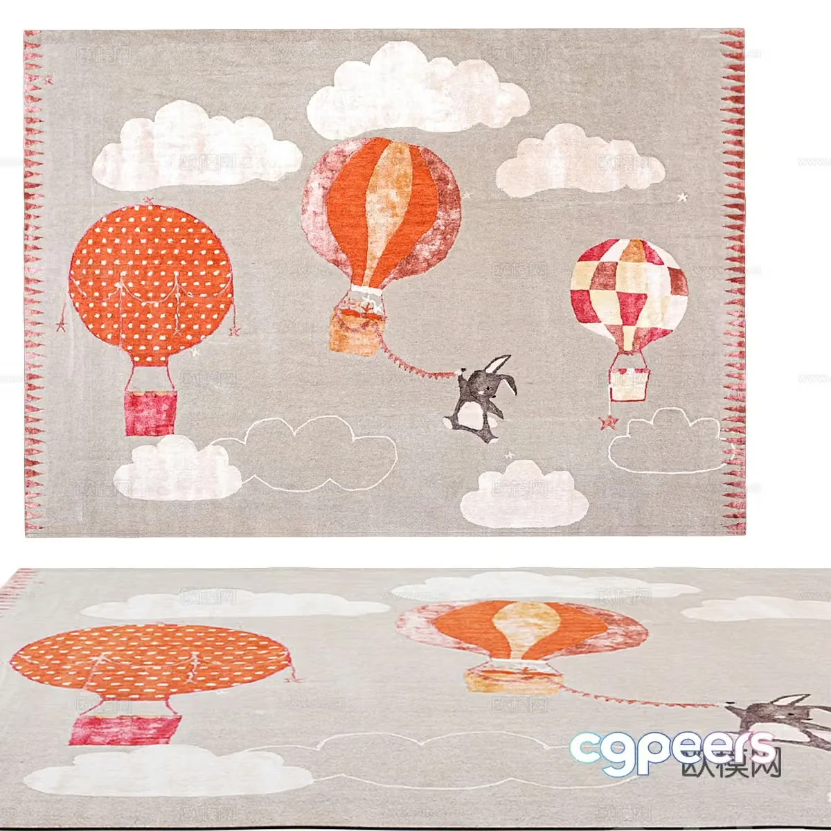Modern minimalist carpet Carpet Simple carpet Living room carpet Children’s carpet 3d model