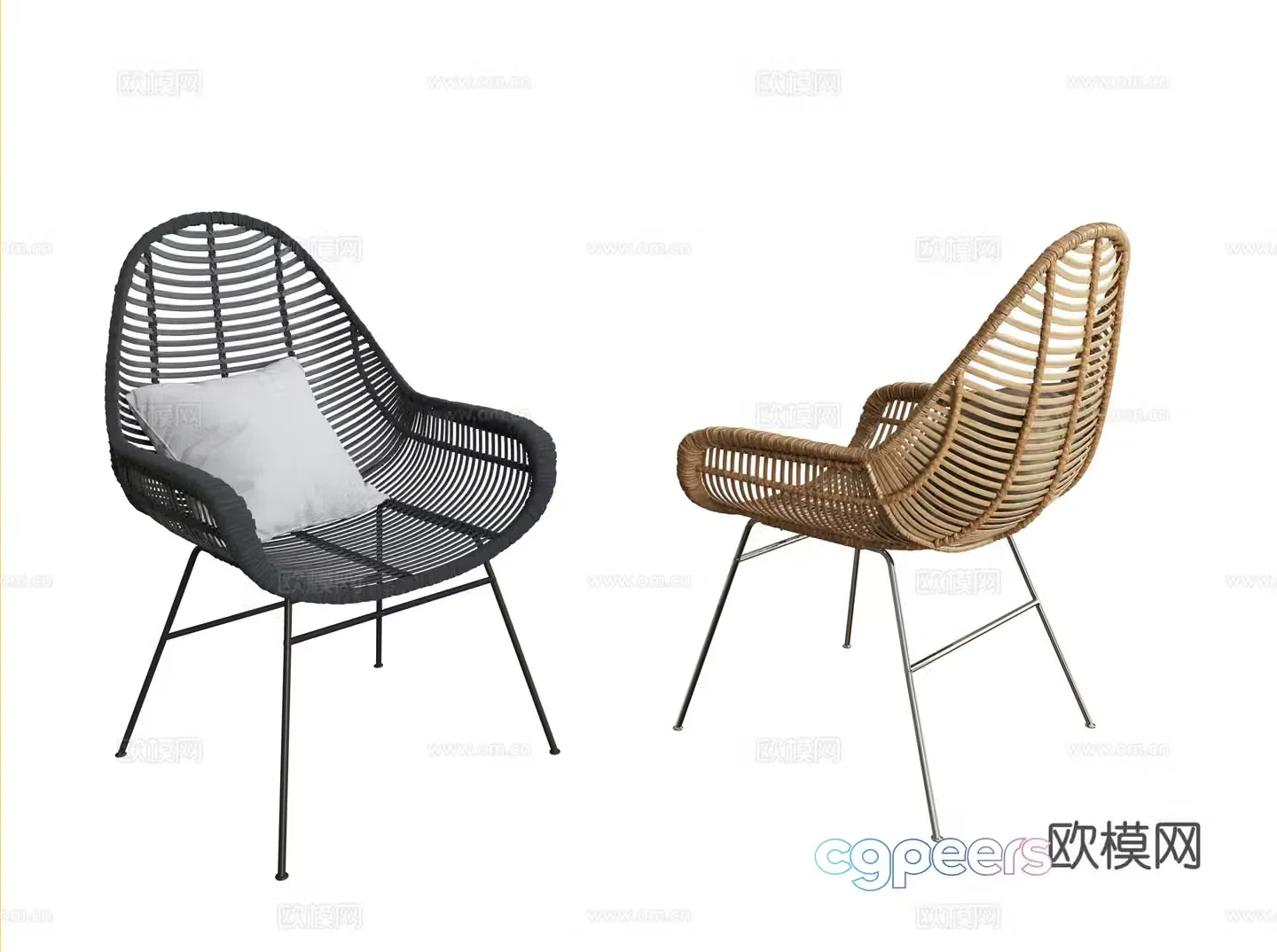 Modern balcony lounge chair 3d model