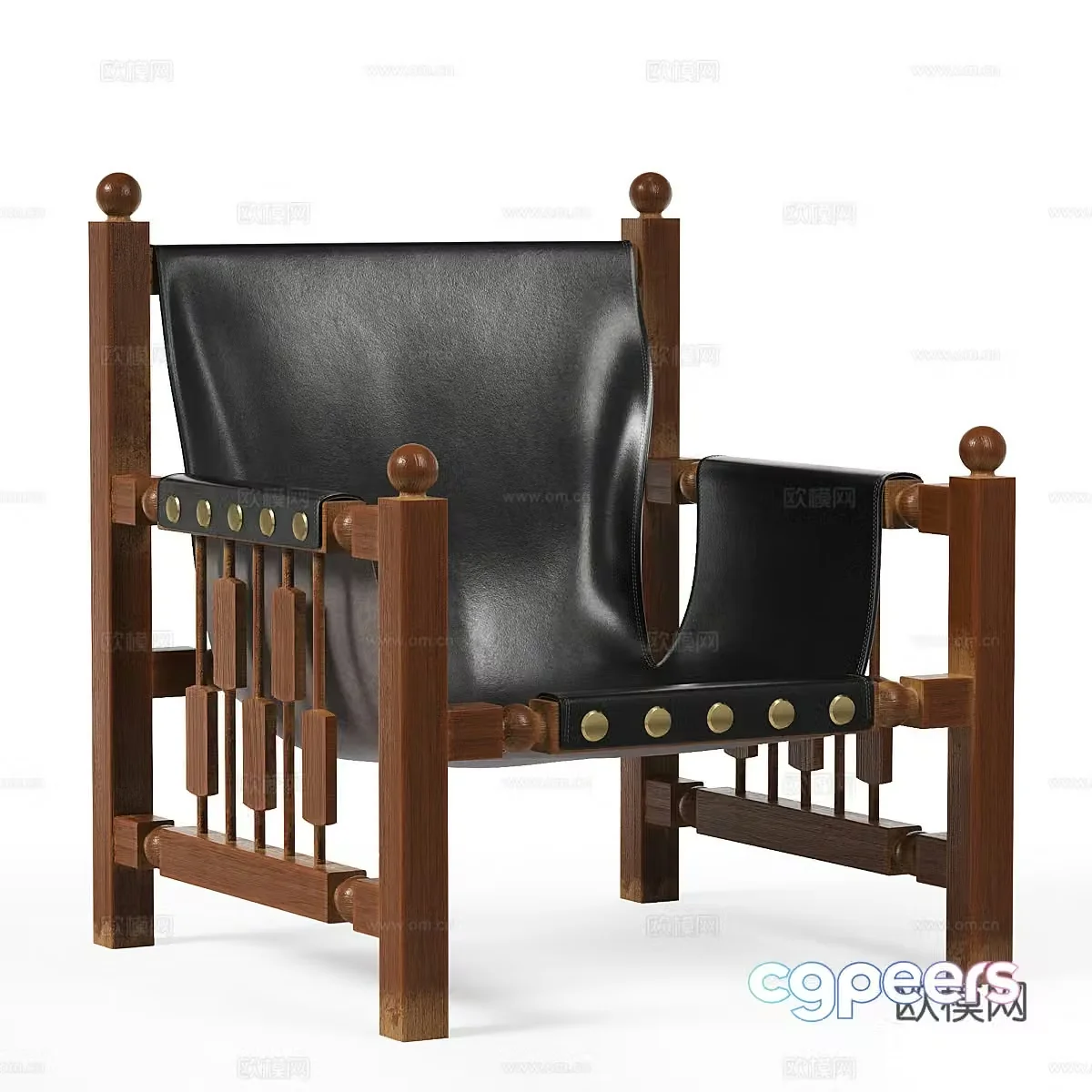 American retro Paco Munoz armchair 3d model