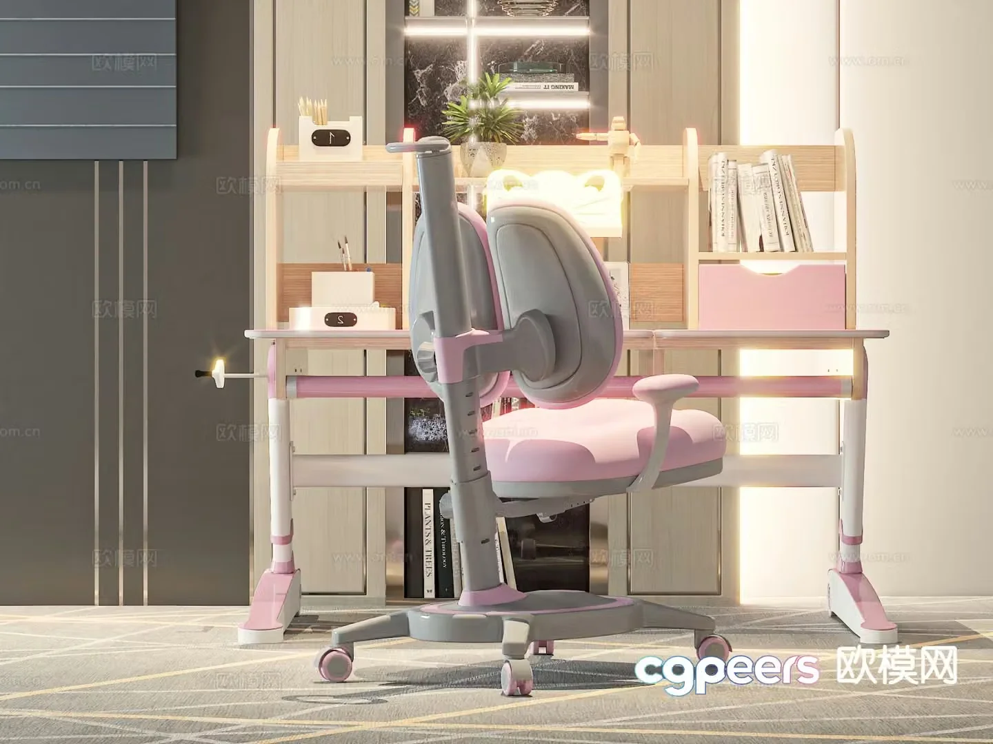 Children’s desk study table 3d model