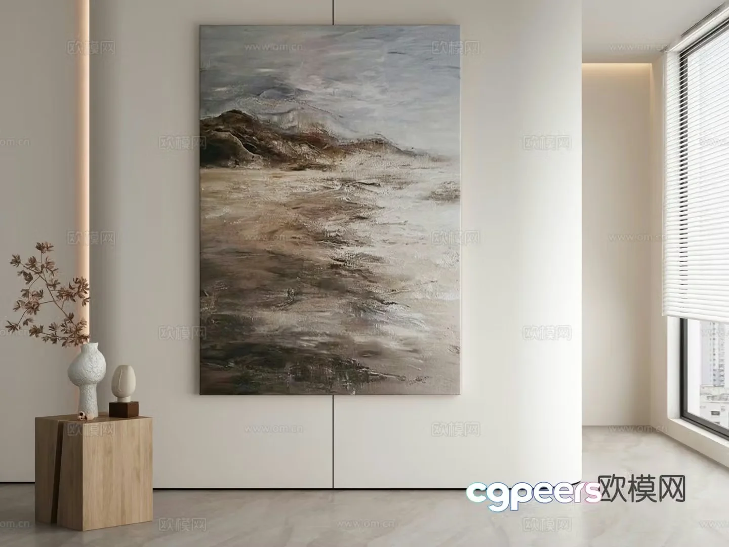 Decorative painting texture painting hanging painting 3d model