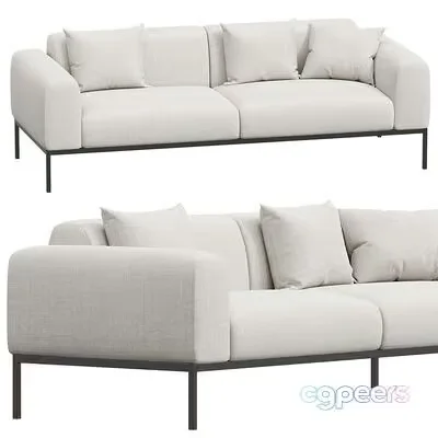Modern White Sofa 3D Model – 17248 – CORONA Render