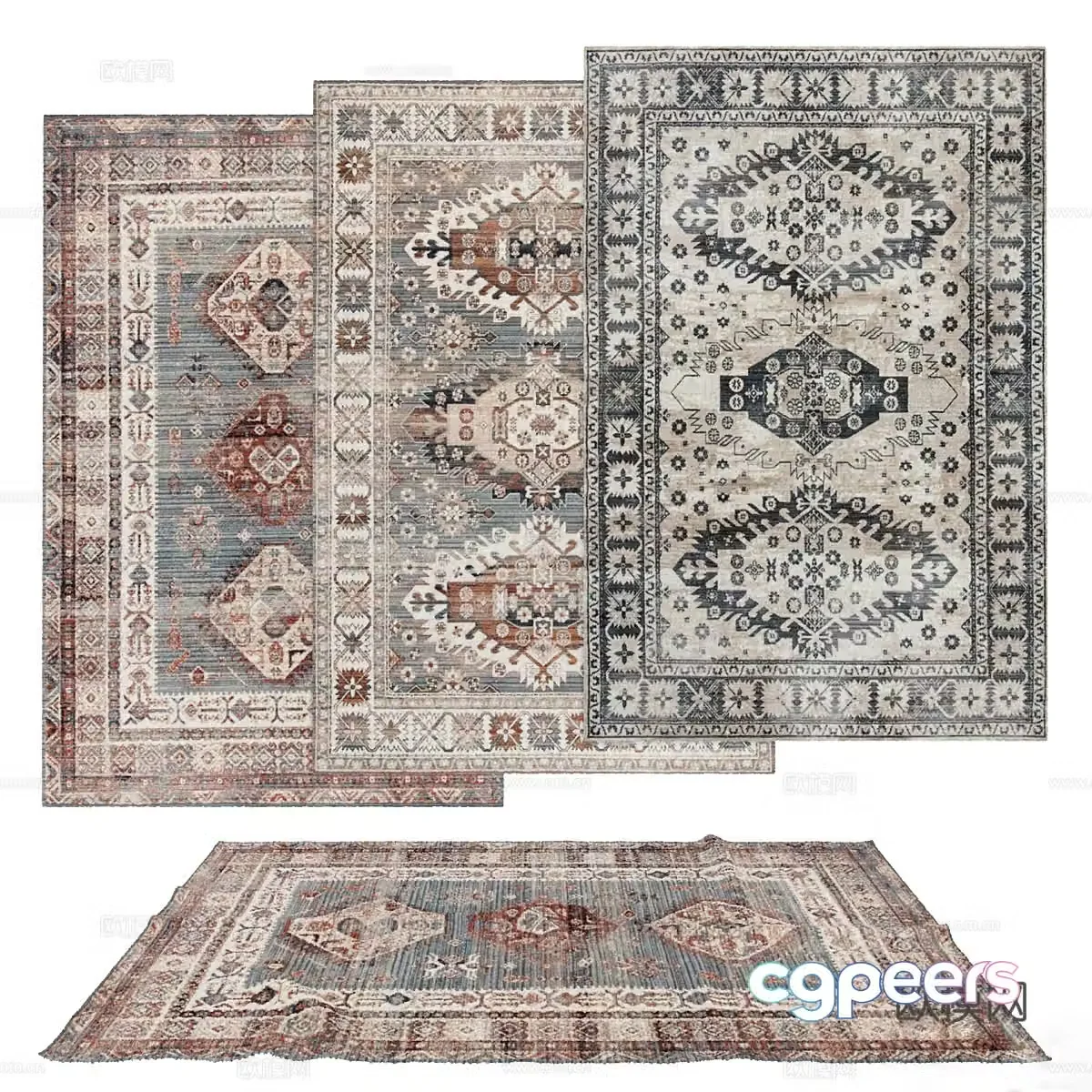 Square carpet 3d model