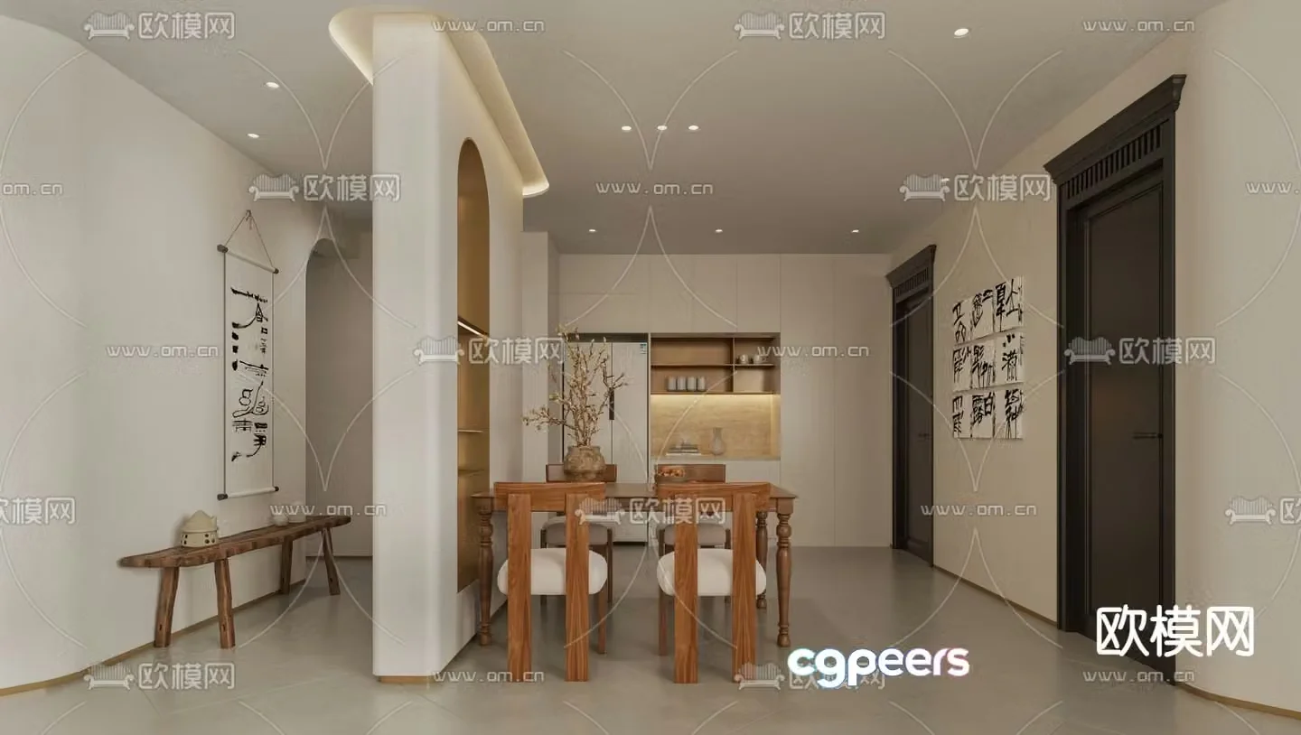 3D model of medieval restaurant