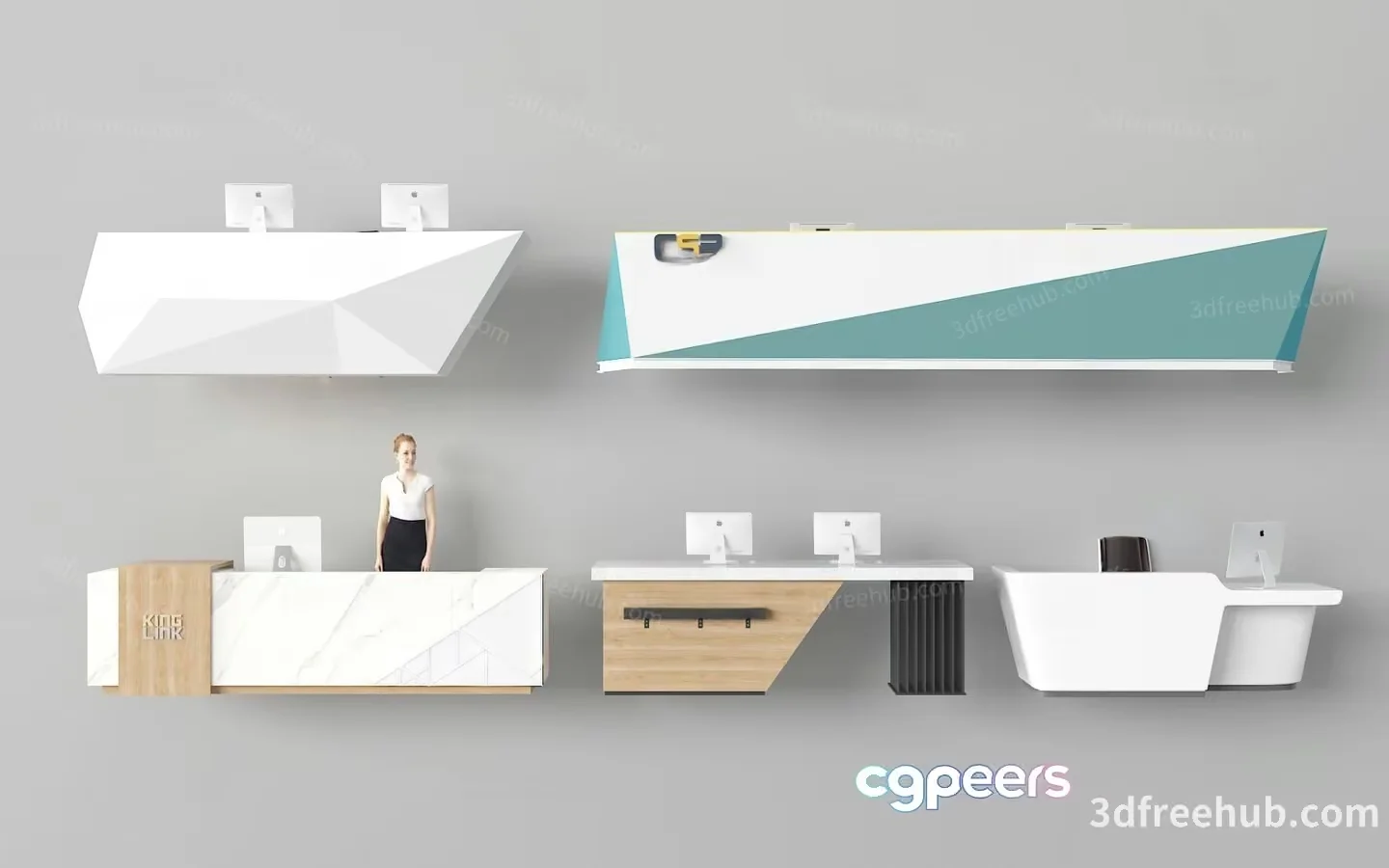 Modern Office Furniture 3D Model – 20869 – VRAY Render