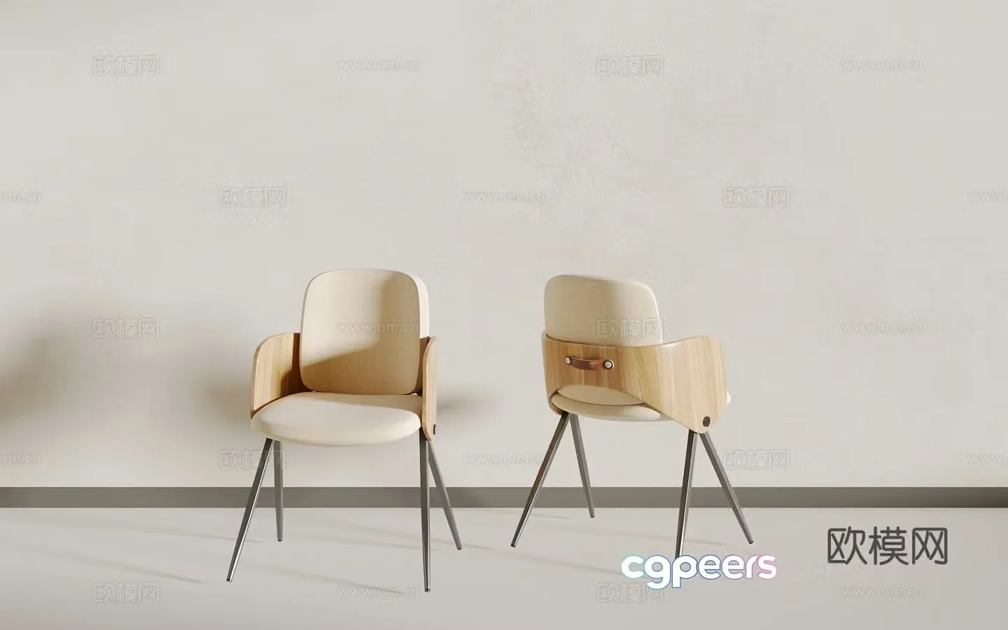 Modern dining chair 3d model