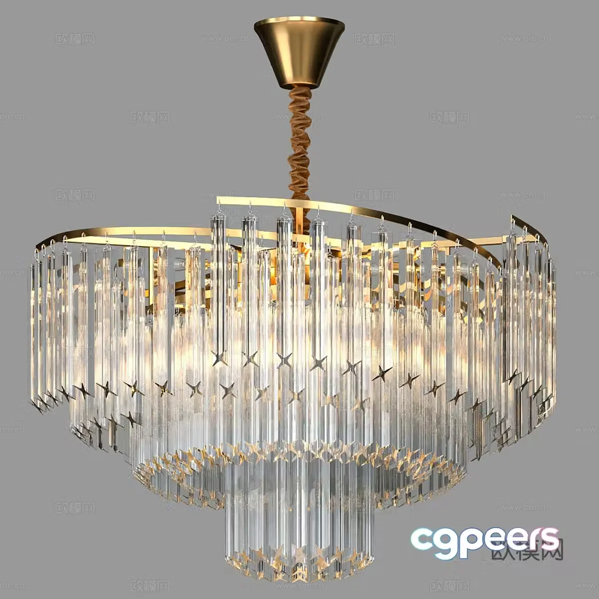 Modern simple light luxury chandeliers chandeliers simple chandeliers restaurant chandeliers living room chandeliers 3D model
