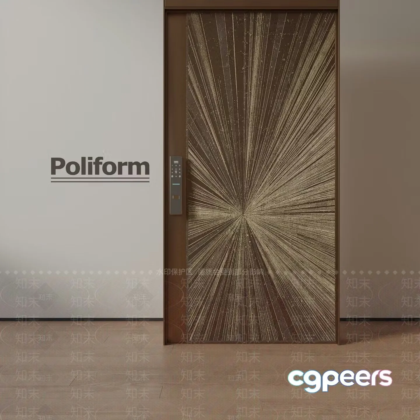 A Poliform Door 3D Model – 2951 – VRAY Render