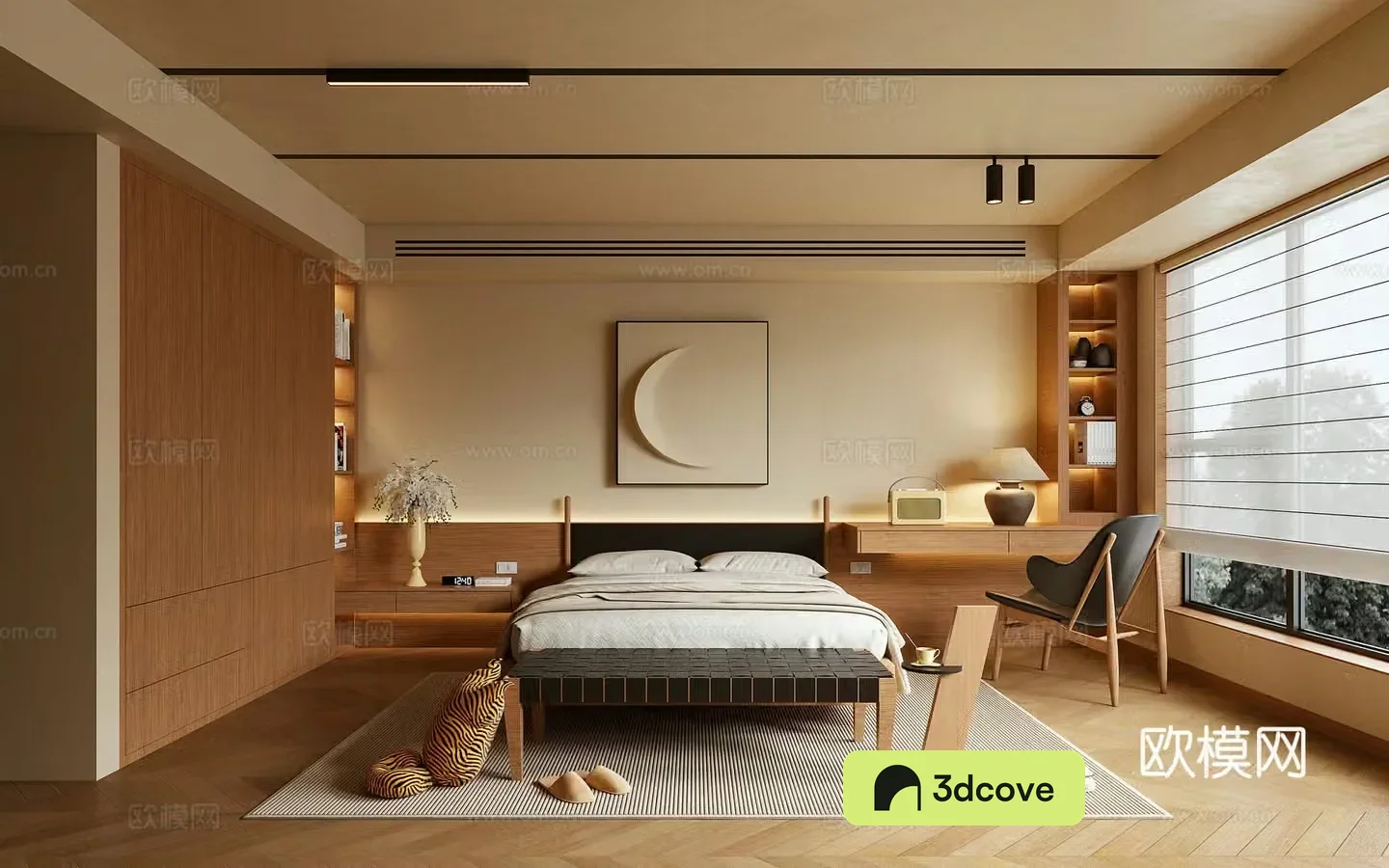 Bedroom Double Bed Leisure Chair