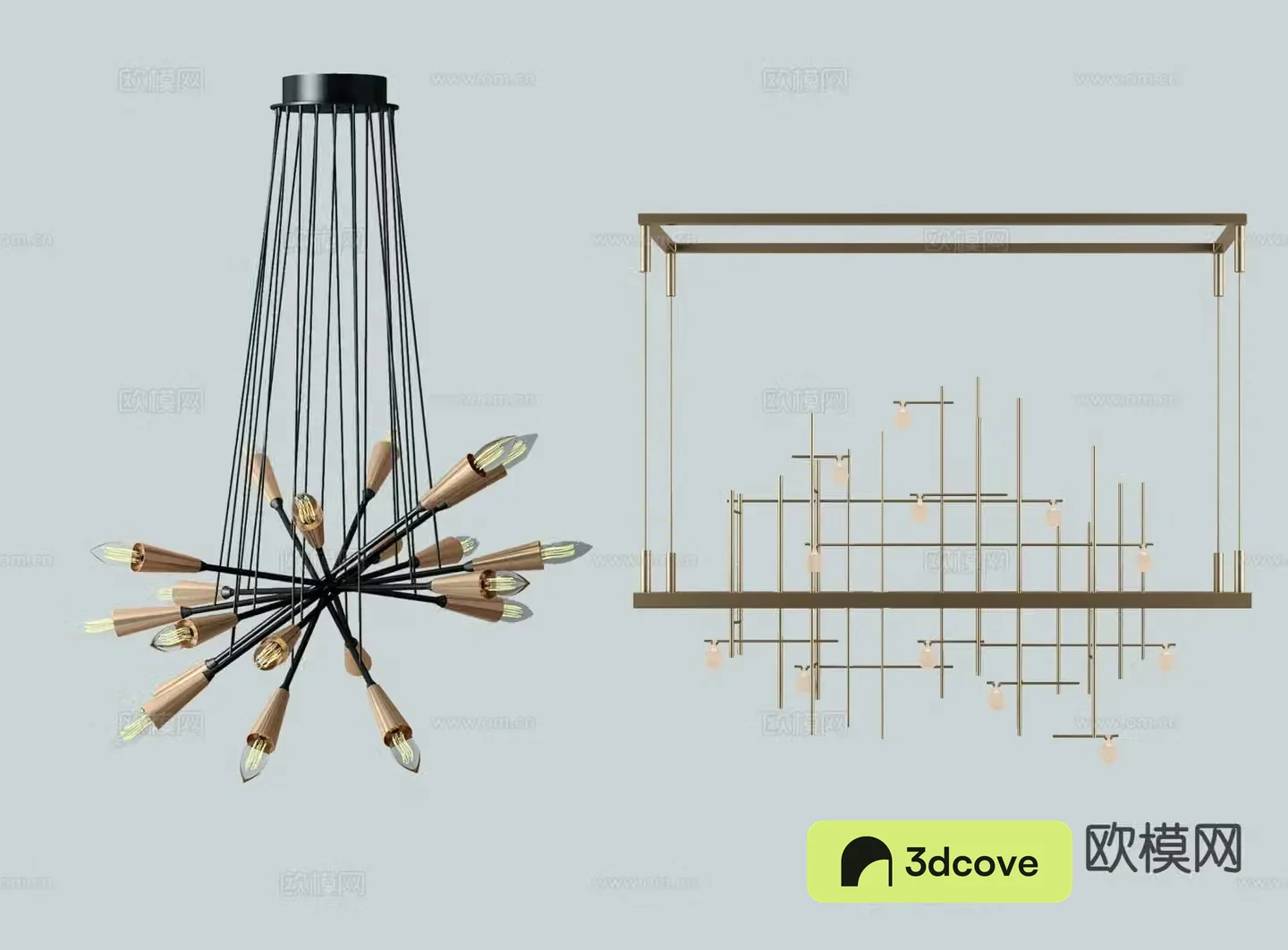 Modern metal chandelier hall chandelier