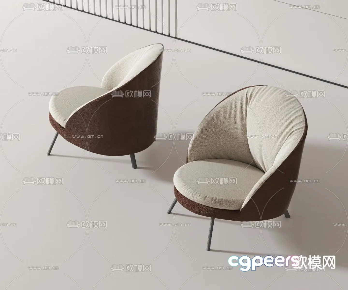 Modern chair leisure chair 3d model