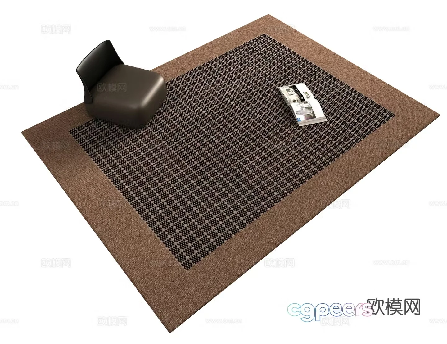 Retro pattern living room carpet Bedroom carpet 3d model 3d model