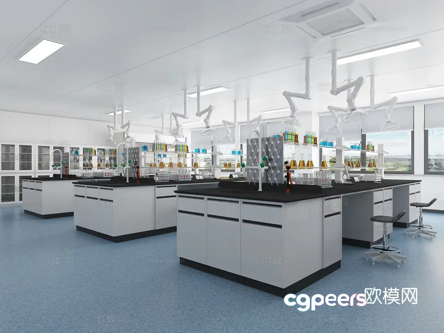 Modern laboratory 3d model