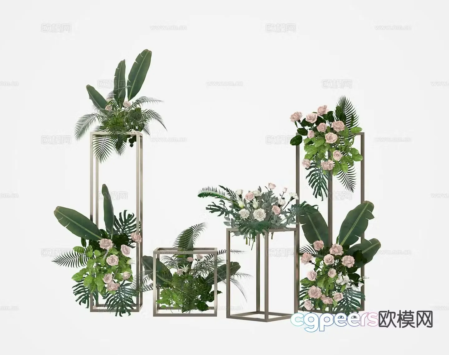 Modern plant rack Plant device Flower rack Flower rack Flower table 3D model