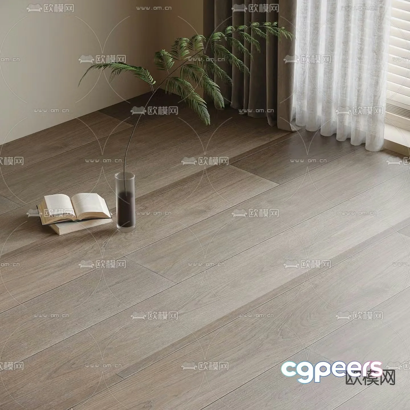 Modern wood flooring 3d model