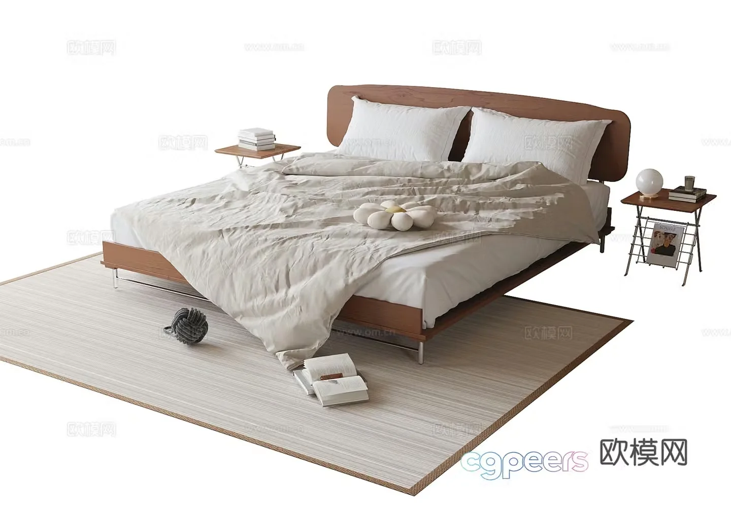 French children’s bed 3D model