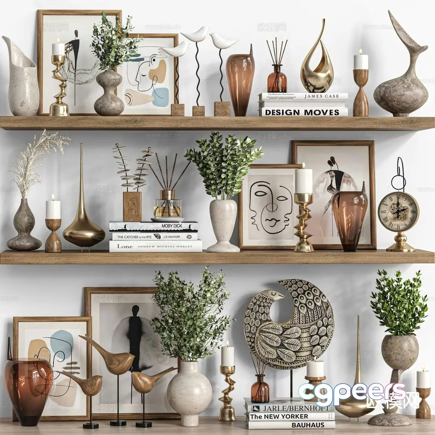 Decorative ornaments vase candle photo frame 3d model