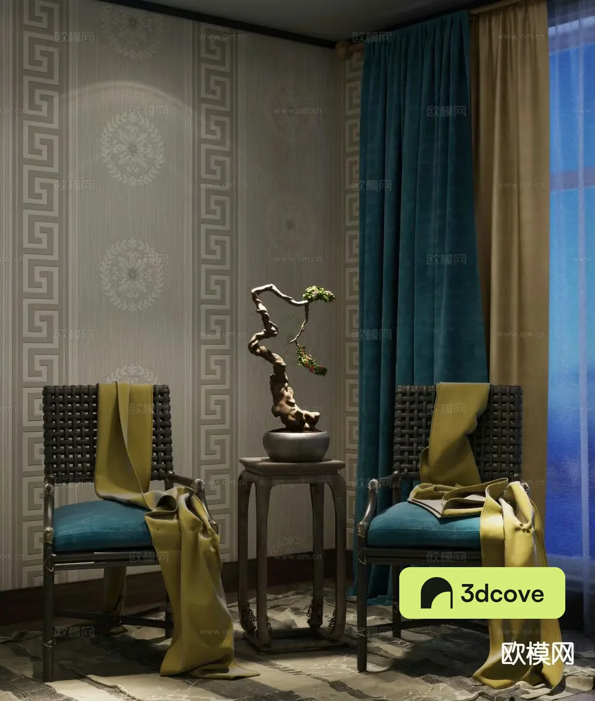New Chinese style armchair sofa chair