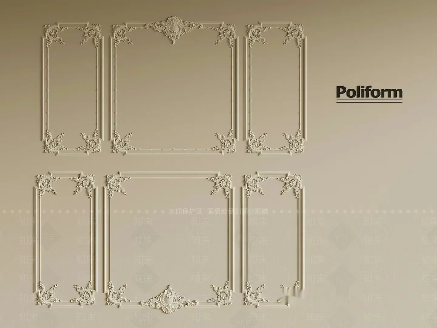 Poliform Wall Molding 3D Model – 21360 – VRAY Render