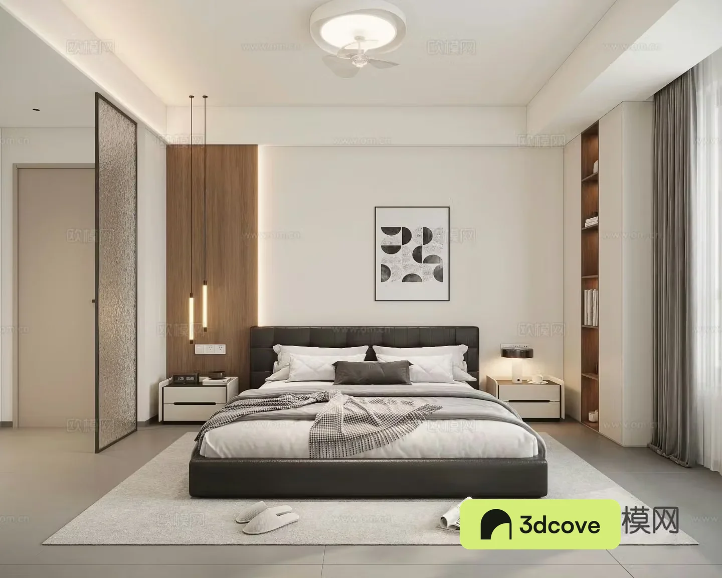Modern minimalist bedroom second bedroom
