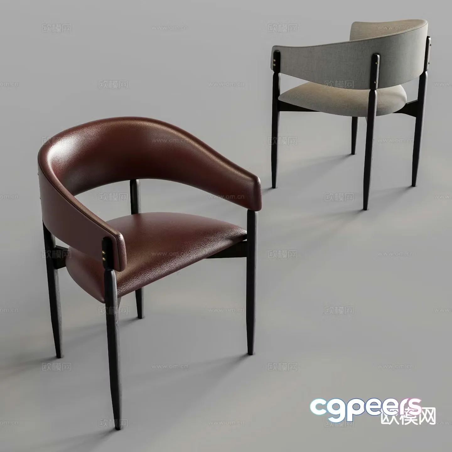 Modern chair dining chair 3d model