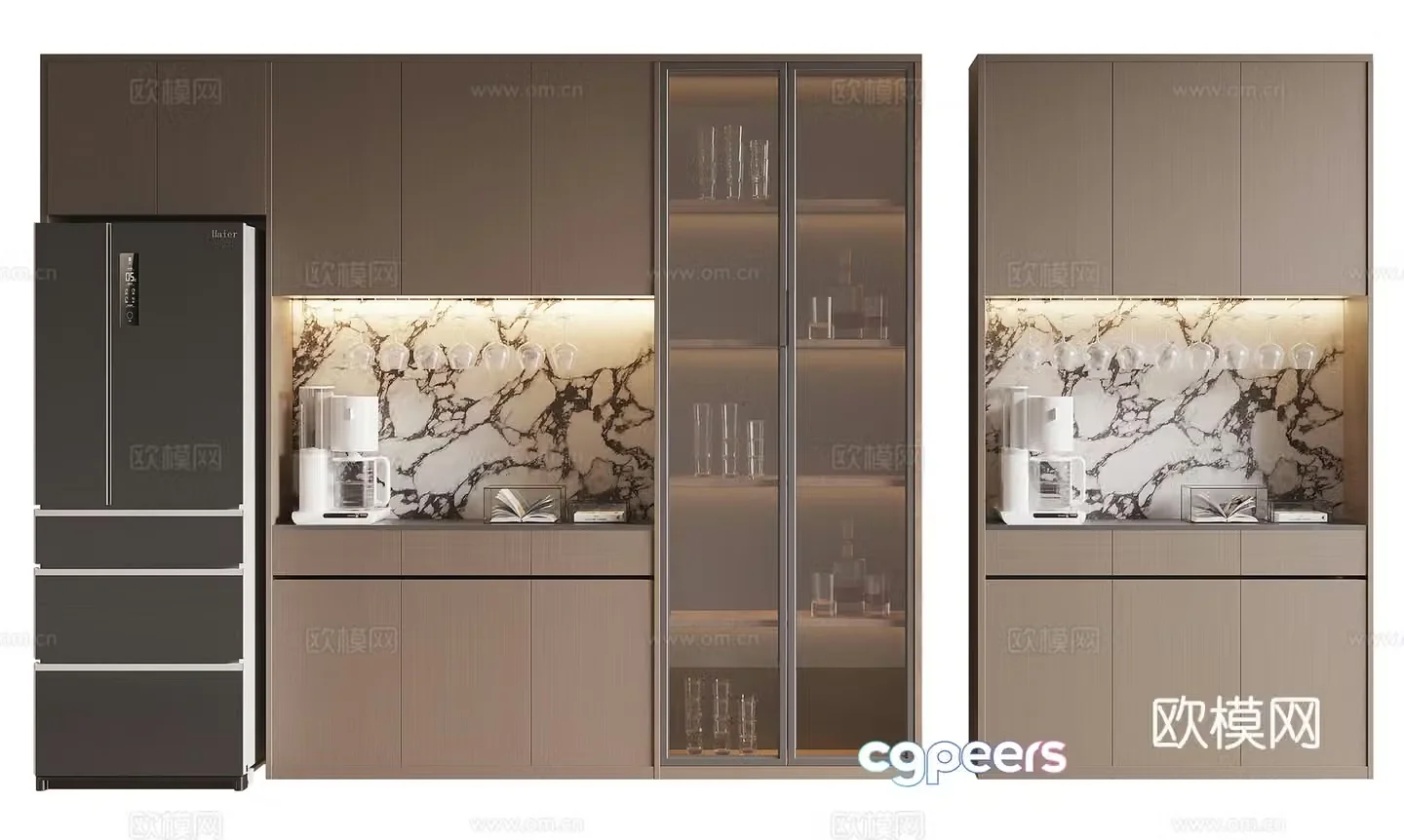 Italian wine cabinet 3D model