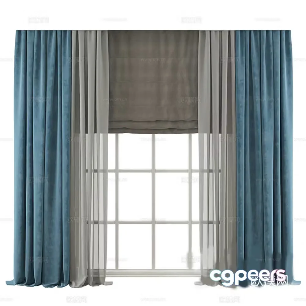 Curtain Commonly used curtains 3D model