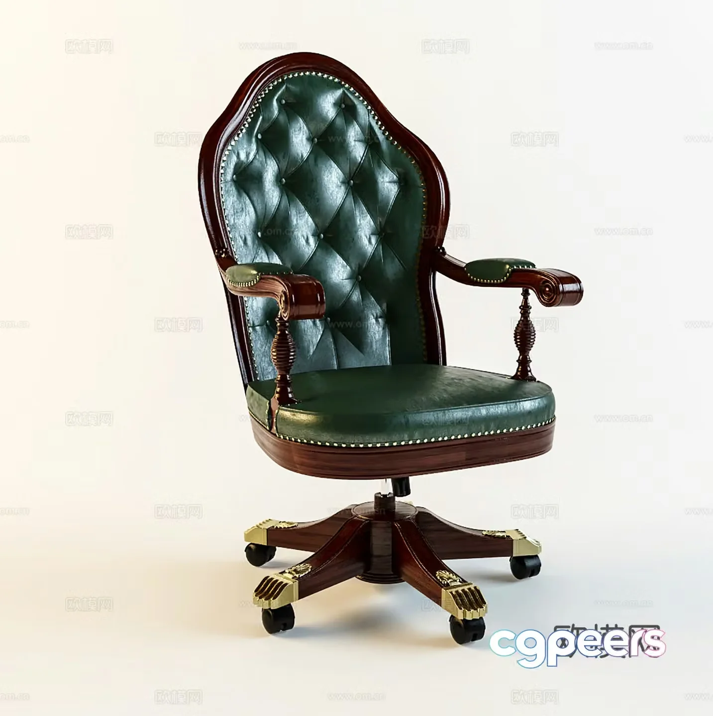 European and American office chair leisure chair staff chair leather chair 3d model