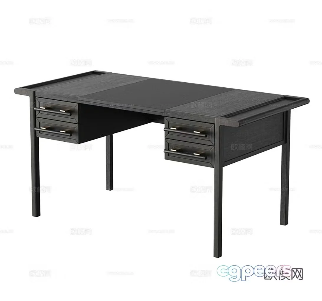Wasabi wind table dressing table study table storage table wooden table 3d model