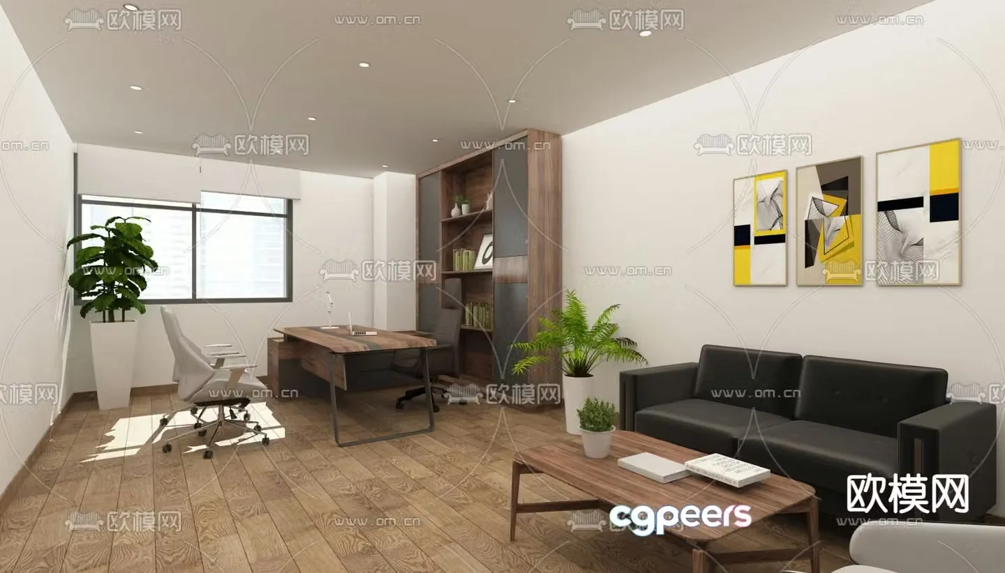 Modern general manager office 3d model