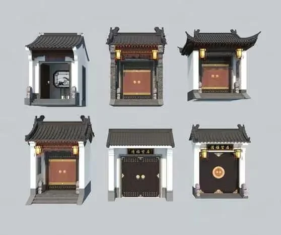 Traditional Asian Buildings 3D Model – 6389 – VRAY Render
