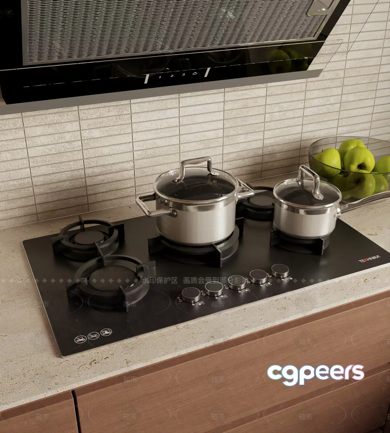 Modern Kitchen Stove 3D Model – 3873 – VRAY Render