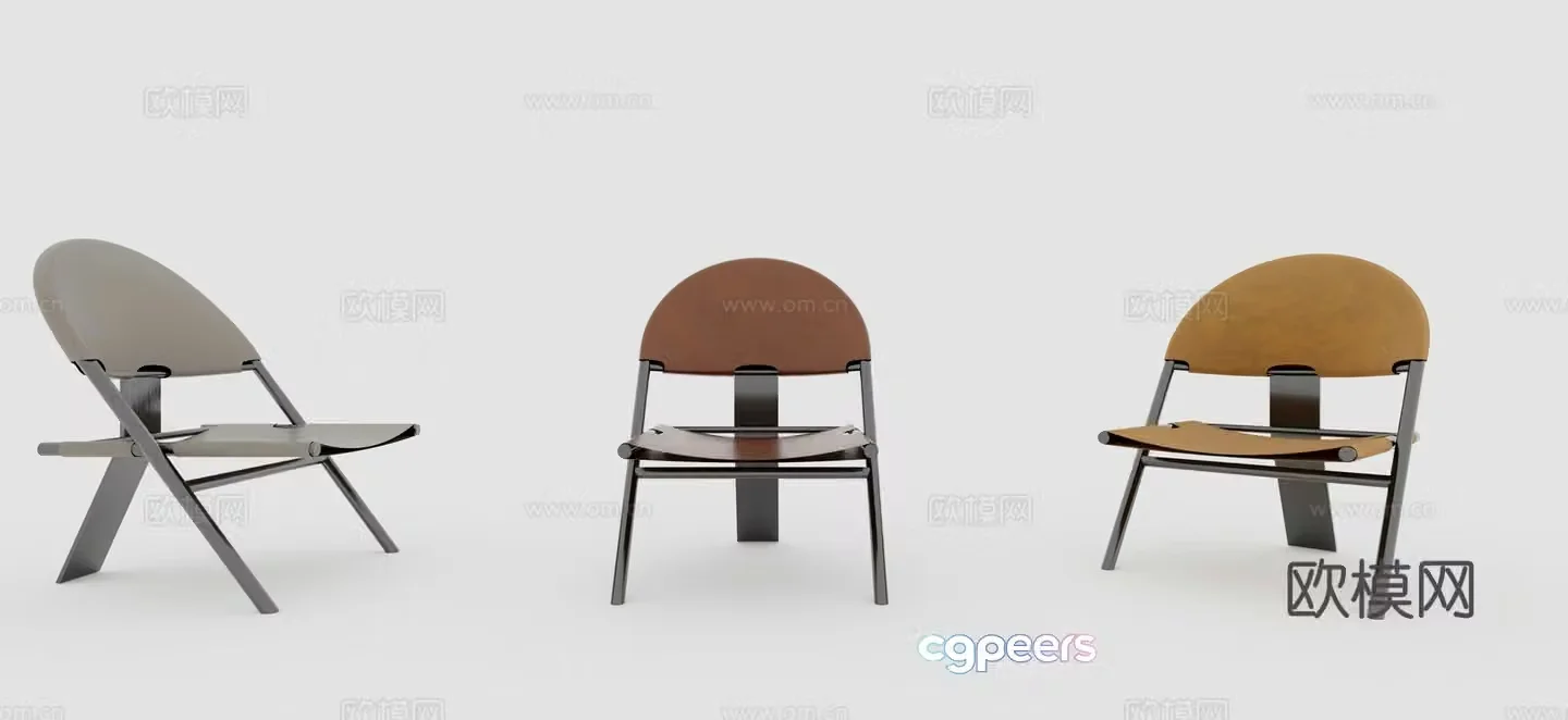 Casual single chair 3d model