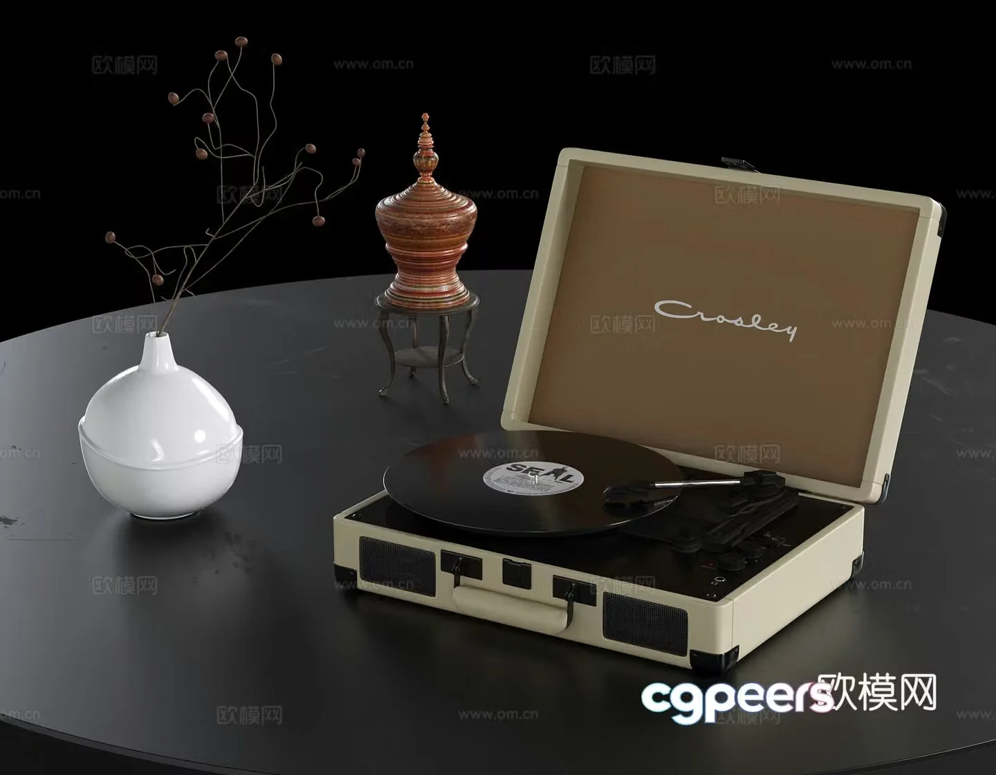 Modern jewelry ornaments 3d model
