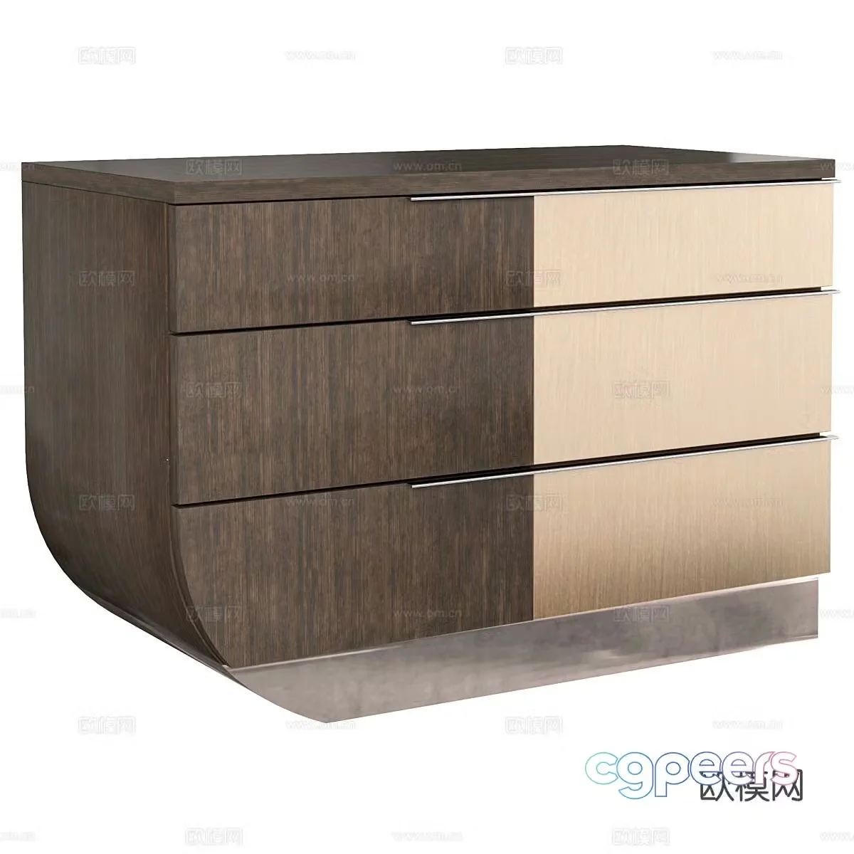 Modern chest of drawers side cabinet 3d model