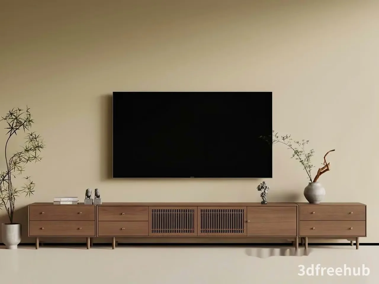 A Minimalist Tv Stand 3D Model – 20809 – VRAY Render