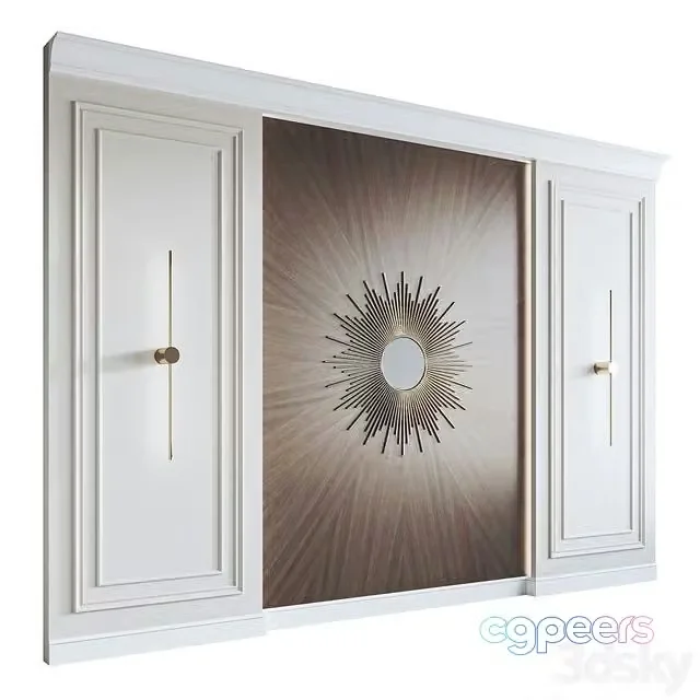 3ds Max Free – Decorative Wall 03 Modern