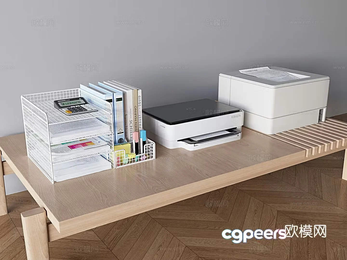 printer copier scanner fax machine 3d model