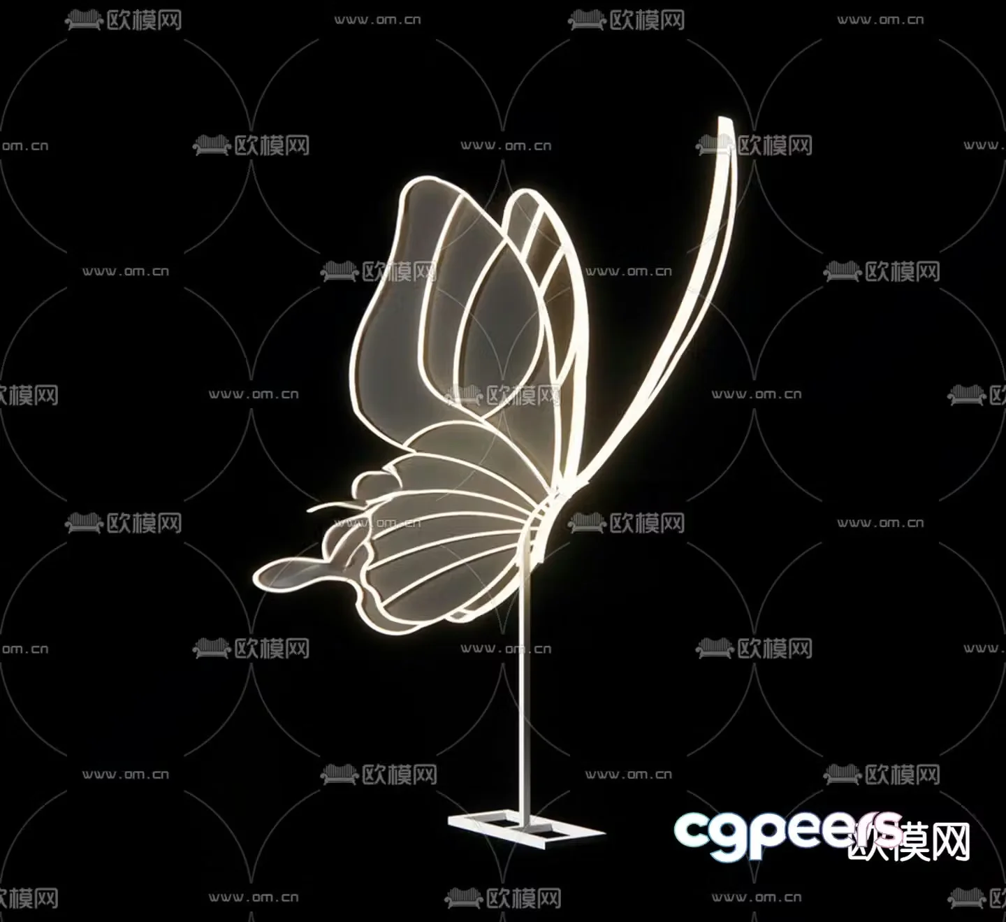 Butterfly lamp Floor lamp 3d model