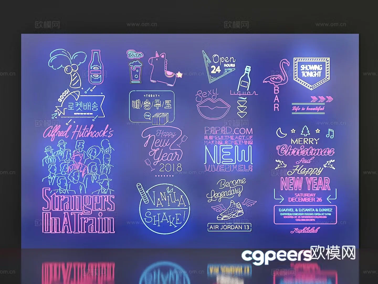 Neon light 3d model