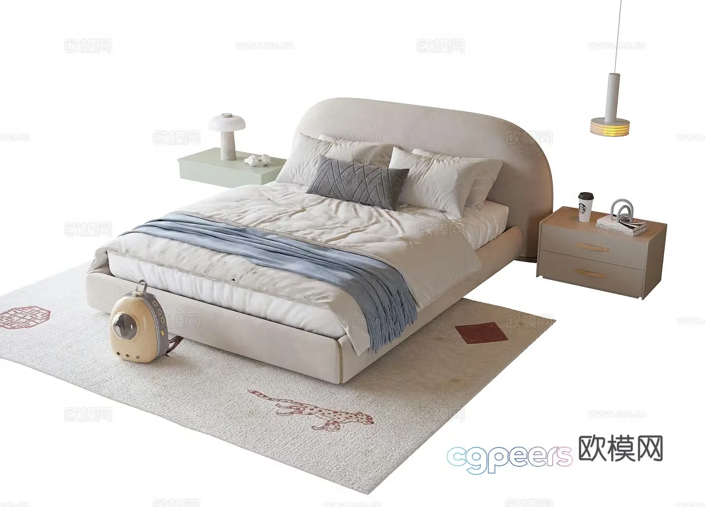 Modern children’s bed 3d model
