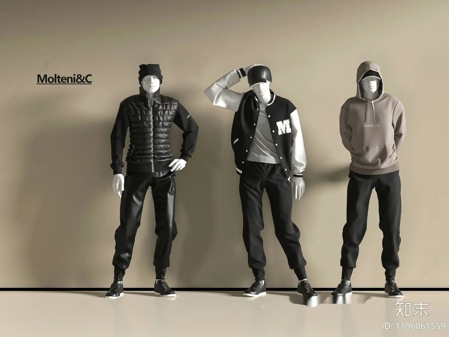 Three Mannequins Standing In A Line 3D Model – 4862 – VRAY Render