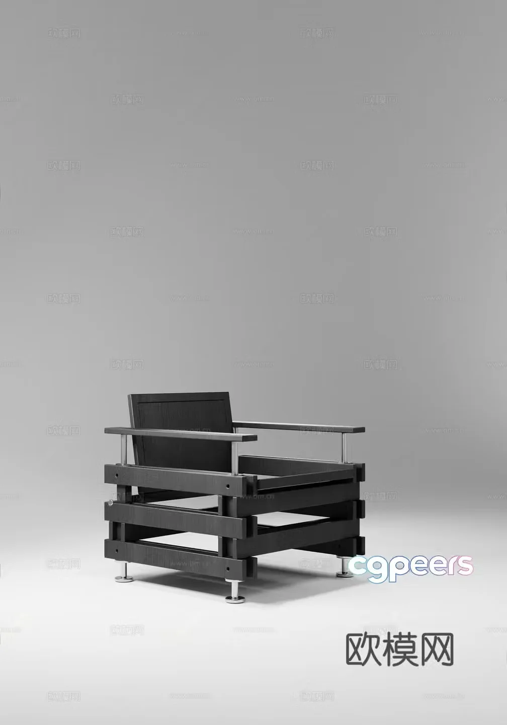 New Chinese style minimalist leisure chair retro medieval dining chair wooden chair modern minimalist other stool 3d model