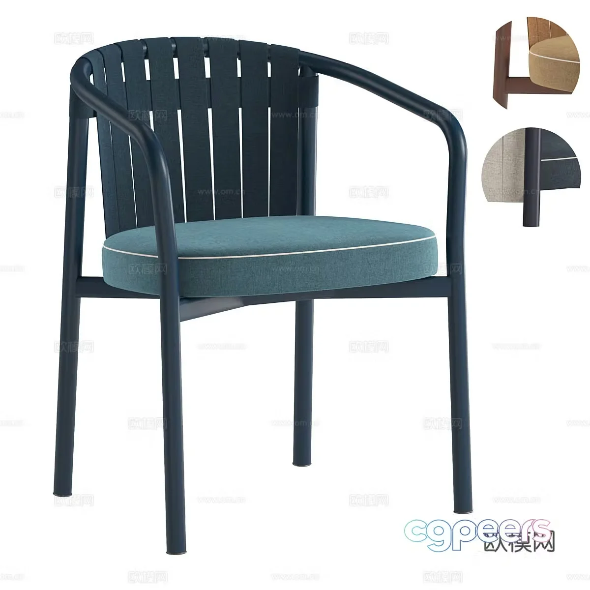Outdoor dining chair 3d model